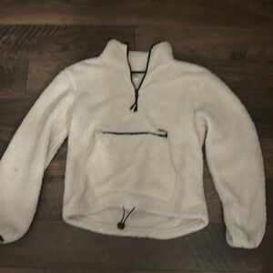 No boundaries white quarter zip size Small